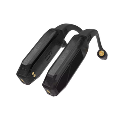 iFi Audio GO pod Air wearable true wireless IEM Bluetooth adapter with DAC & Headphone Amp. Black, textured finish with gold connectors.