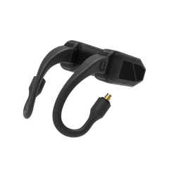 iFi Audio GO pod Air, a black wearable true wireless IEM Bluetooth adapter with a gold connector and headphone amp features.