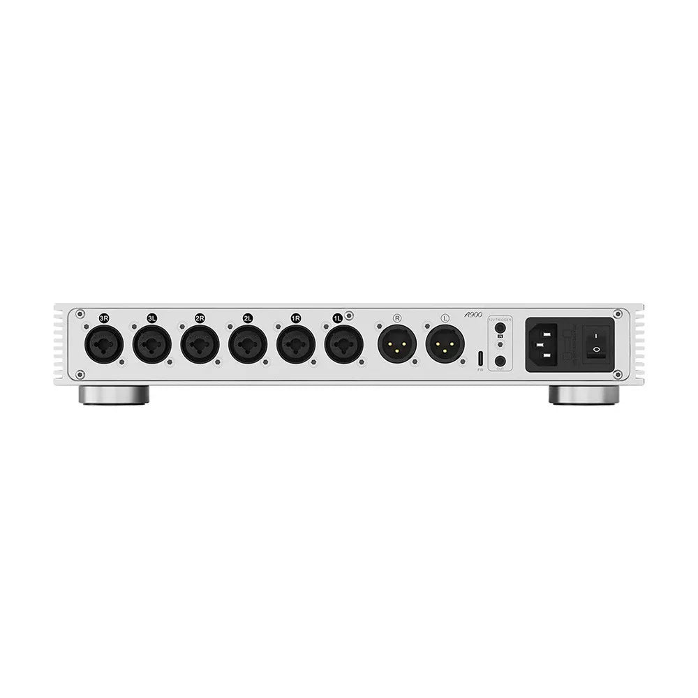 White power strip with multiple outlets on a white background